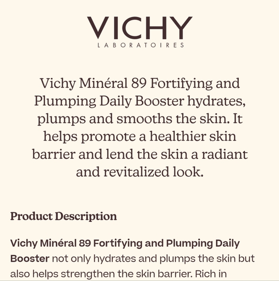 $1 if bundled - Vichy Minéral 89 Daily Booster - Picture 2 of 7